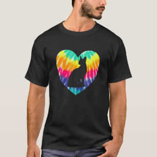 Abessinier-Herz mit Ie-Farbdruck Abessinierkatze T-Shirt