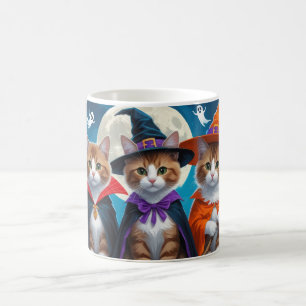 Abessinierkatzen Kürbis Halloween Lustig Kaffeetasse