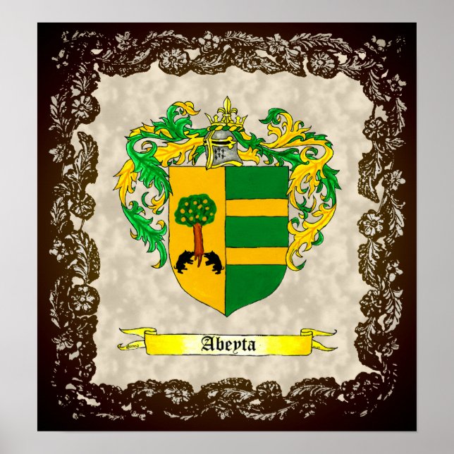Abeyta Schild/Wappen Poster (Vorne)