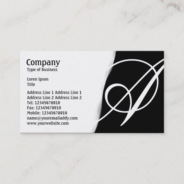 Abfahren - Schwarz Visitenkarte (Vorderseite)