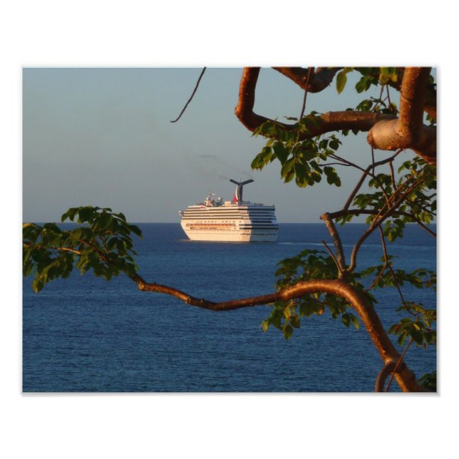 Abfahrt bei Sunset I Cruise Vacation Fotodruck (Vorne)