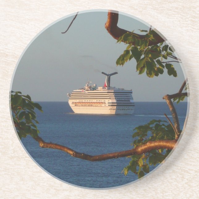 Abfahrt bei Sunset I Cruise Vacation Getränkeuntersetzer (Vorne)