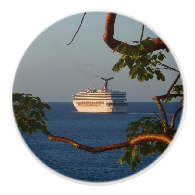 Abfahrt bei Sunset I Cruise Vacation Keramikknauf (Vorderseite)