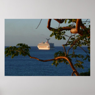 Abfahrt bei Sunset I Cruise Vacation Poster