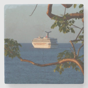 Abfahrt bei Sunset I Cruise Vacation Steinuntersetzer