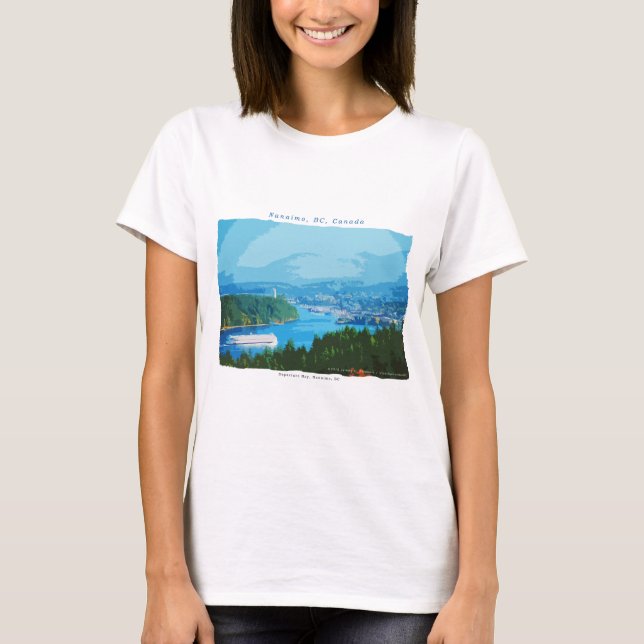 Abfahrt-Bucht, Nanaimo T-Shirt (Vorderseite)