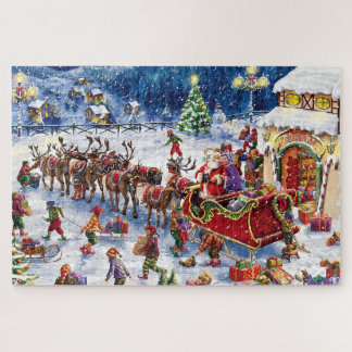 Abfahrt des Weihnachtsmanns am Nordpol