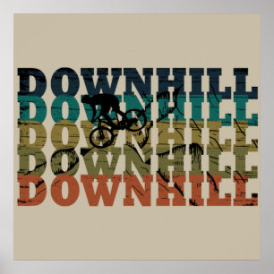 Abfahrt Mountainbike Poster