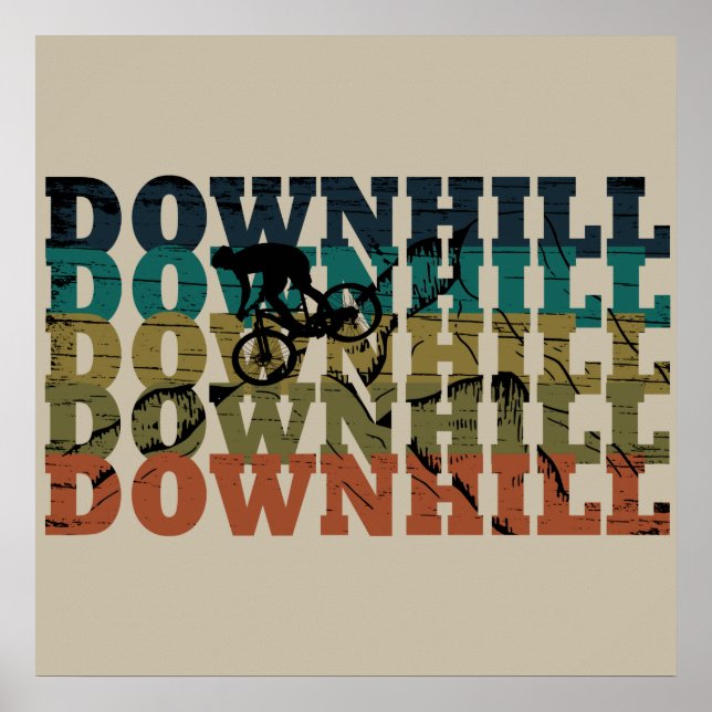 Abfahrt Mountainbike Poster (Vorne)