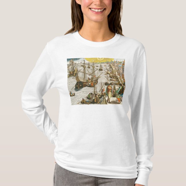 Abfahrt von Lissabon für Brasilien T-Shirt (Vorderseite)