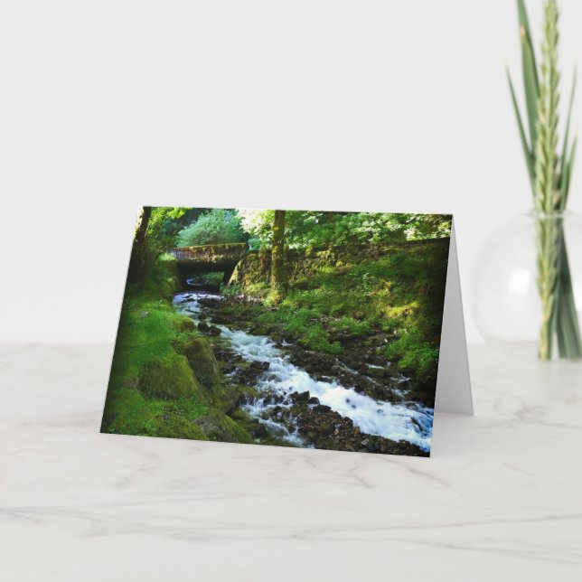 Abfahrt von Wahkeena Falls, Oregon Karte (Vorderseite)