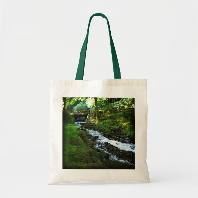 Abfahrt von Wahkeena Falls, Oregon Tragetasche (Vorne)