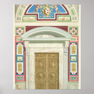 Abfahrt zur Raphael Loggia im Vatikan, von Poster