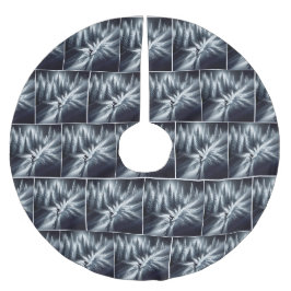 Abfahrten Skifahren auf einem Berg Polyester Weihnachtsbaumdecke