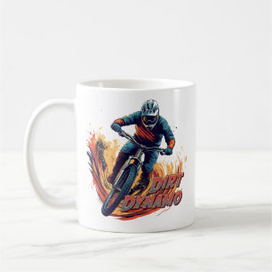 Abfahrtsgrafik und Text Kaffeetasse