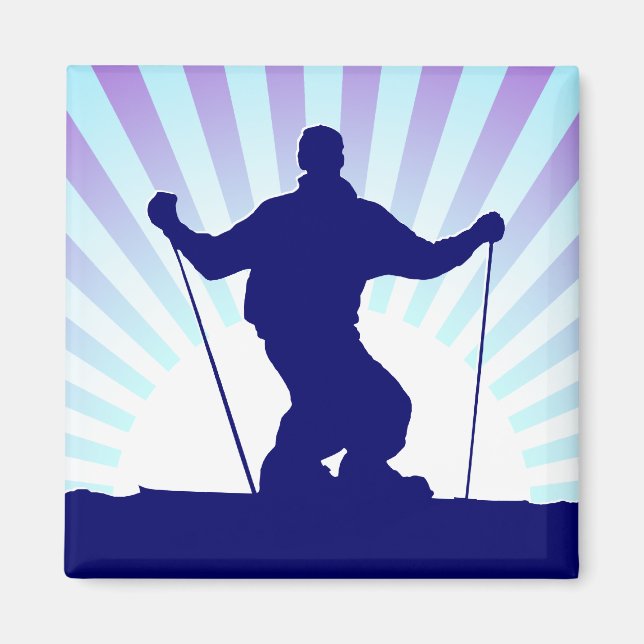 Abfahrtskier Magnet (Vorne)