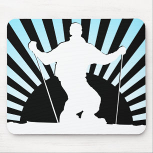 Abfahrtskier Mousepad
