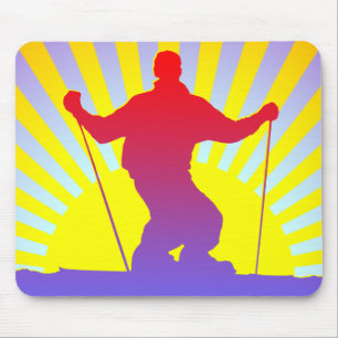 Abfahrtskier Mousepad