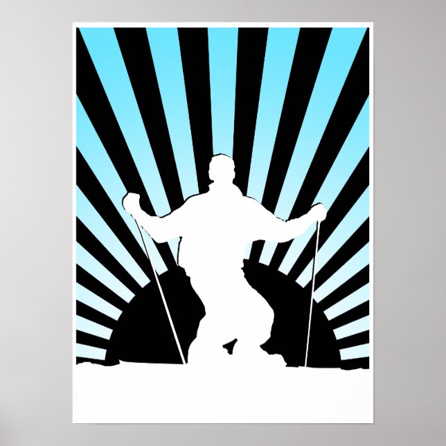 Abfahrtskier Poster (Vorne)