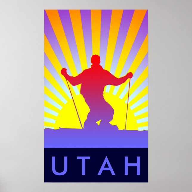 Abfahrtsski UTAH Poster (Vorne)