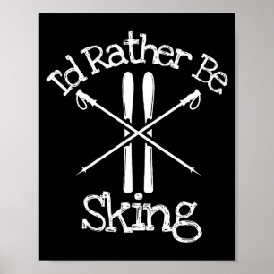 Abfahrtsskilanglauf Skistöcke Skifahrer Ski Poster