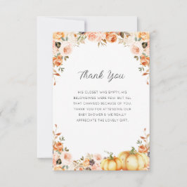 Abfall der Liebe Babydusche danke