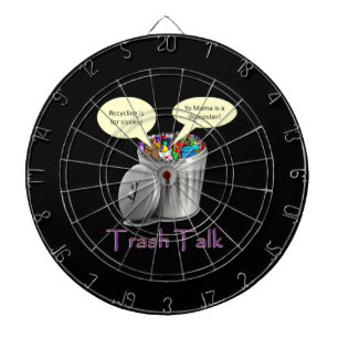 Abfall-Gespräch Dartscheibe