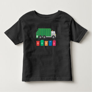Abfall-LKW-Geschenk-Abfall-LKW mit Müllcontainern Kleinkind T-shirt