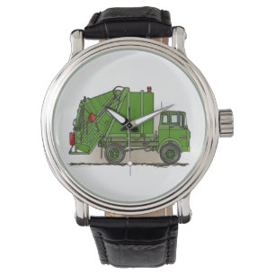 Abfall-LKW-Grün Armbanduhr