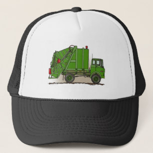 Abfall-LKW-Grün-Hut Truckerkappe