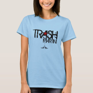 ABFALL Martini-Damen-schwarzes Logo T-Shirt