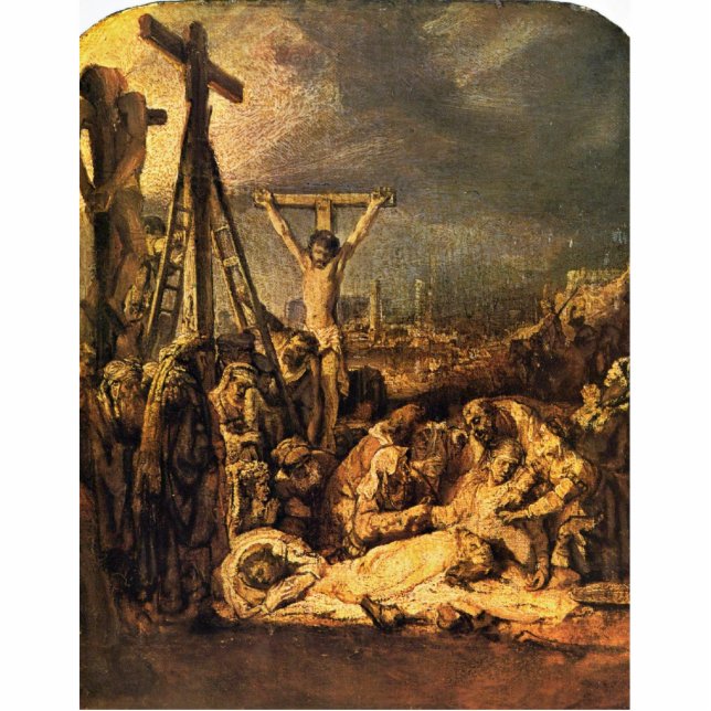 Abfall vom Kreuz durch Rembrandt Harmensz. Van Freistehende Fotoskulptur (Vorne)