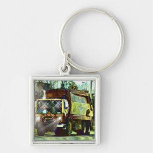 ABFALLENTSORGUNG GARBAGE TRUCK Art Schlüsselanhäng Schlüsselanhänger