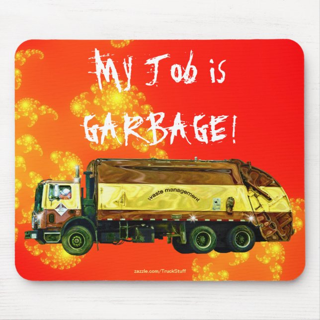 ABFALLENTSORGUNG GARBAGE TRUCK Funny Art Mousepad (Vorne)