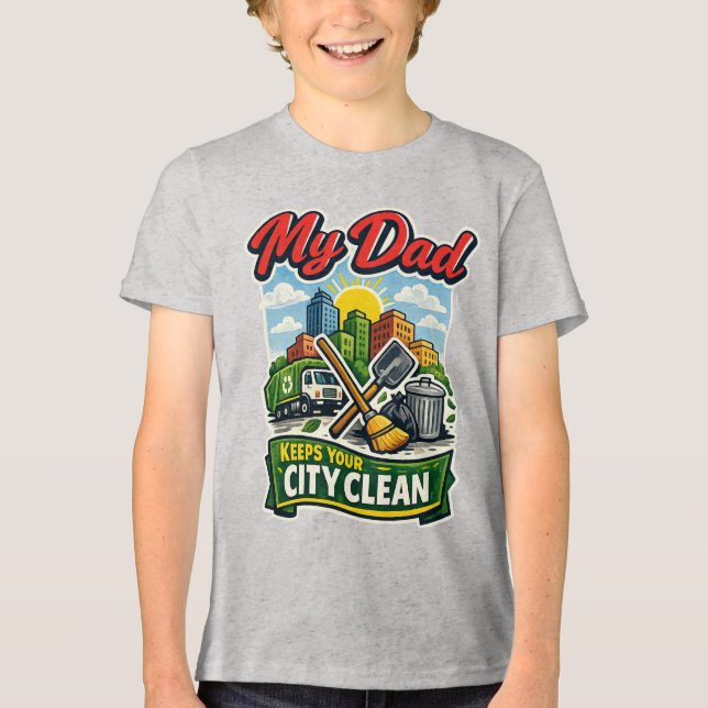 Abfallentsorgung Tri-Blend Shirt (Vorderseite)