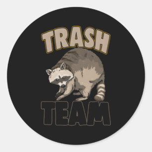Abfallteam Raccoon Raccoon Tierische Liebe Runder Aufkleber
