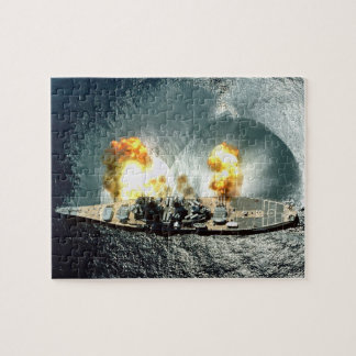 Abfeuerndes volle Breitseiten-Puzzle