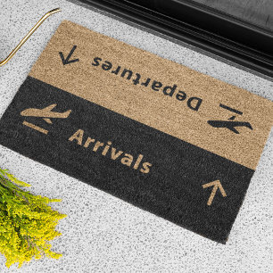 Abflug Ankunft Fußmatte