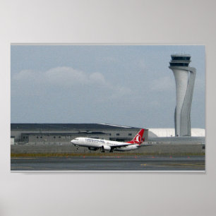 Abflug des Flughafens Turkish Airlines .Istanbul Poster