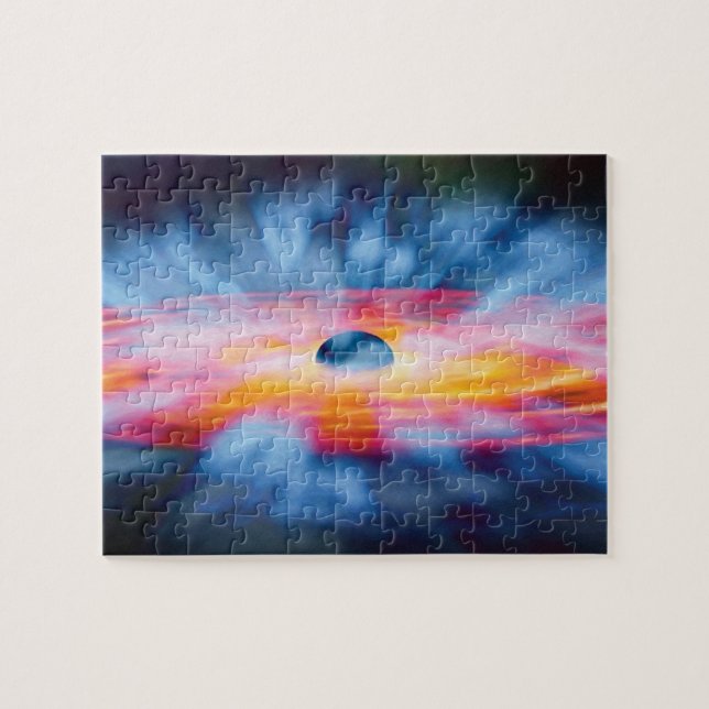 Abflüsse aus dem Schwarzen Loch - farbiges Kunstko (Horizontal)