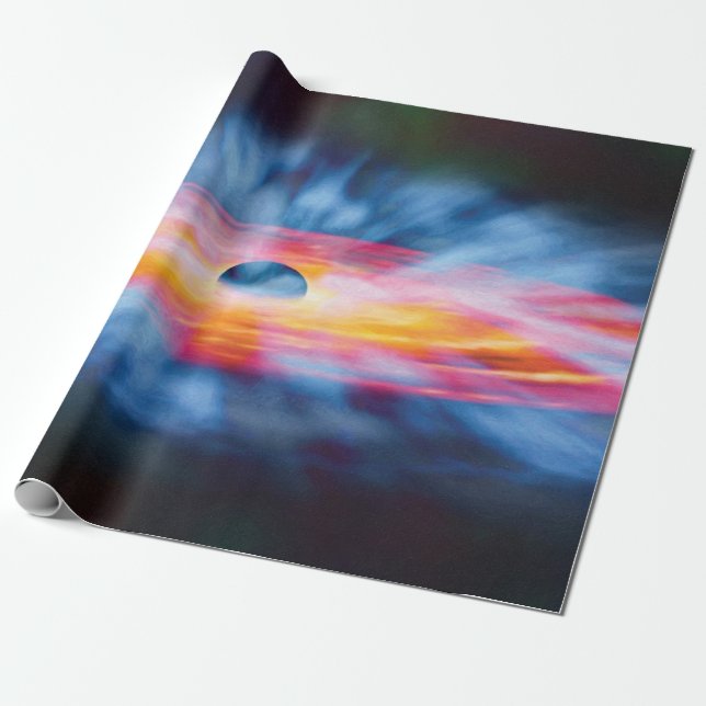 Abflüsse aus dem Schwarzen Loch - farbiges Kunstko Geschenkpapier (Ungerollt)