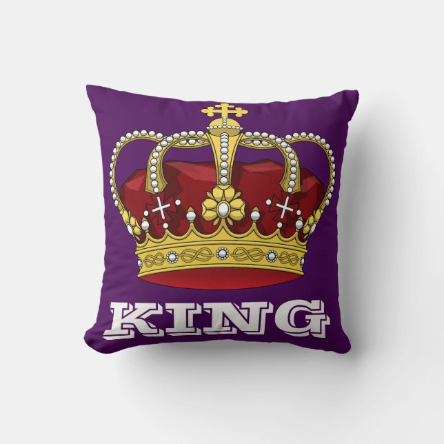 Abgabe-König Crown Royal Purple u. Kissen (Vorderseite)