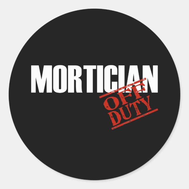 ABGABE MORTICIAN DARK RUNDER AUFKLEBER (Vorderseite)