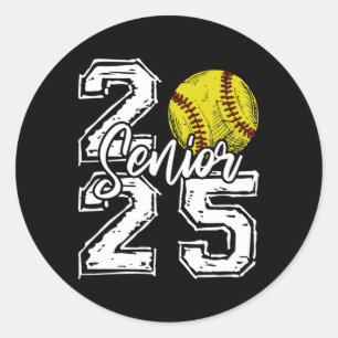 Abgänger 2025 Softball Senior 2025 Zurück zur Schu Runder Aufkleber