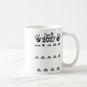 Abgänger 2037 Wachse Mit Mir T-Shirt Handabdruck V Kaffeetasse