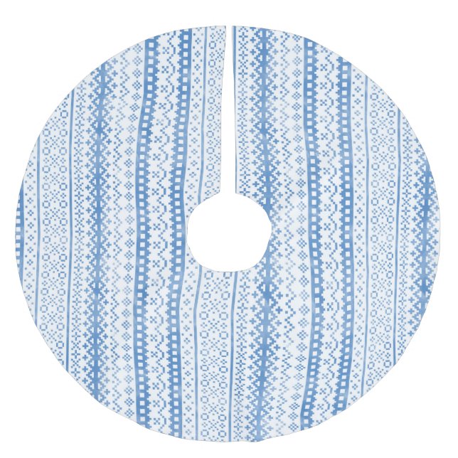 Abgeblasene Messe Isle Knitwear Aquädukt Gemütlich Polyester Weihnachtsbaumdecke (Vorderseite)