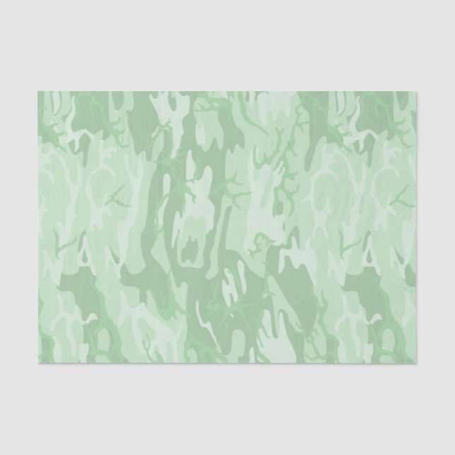 Abgeblendete grüne Camouflage Seidenpapier (Vorderseite)