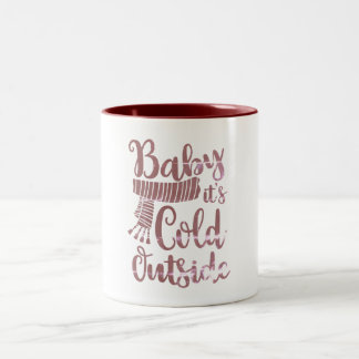 Abgeblendetes Baby seine kalte Outside Script Zwei Zweifarbige Tasse