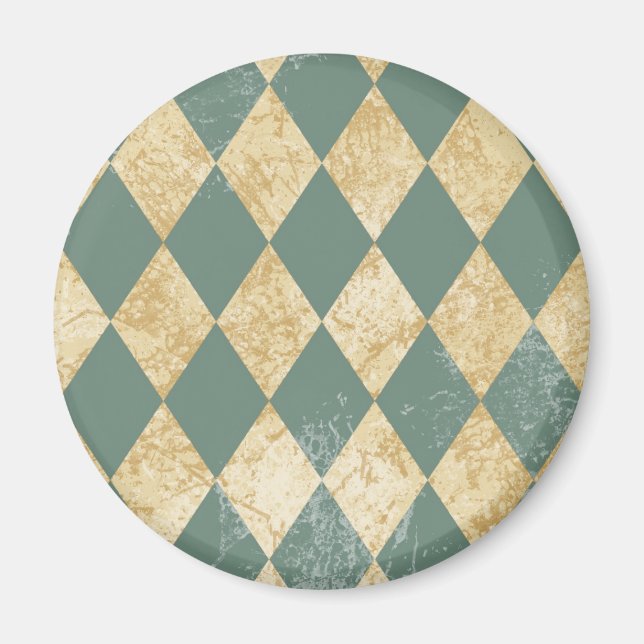 Abgeblendetes Diamantenmuster Magnet (Vorne)
