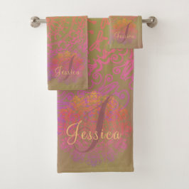 Abgeblendetes Mandala-Badetuch-Set Badhandtuch Set